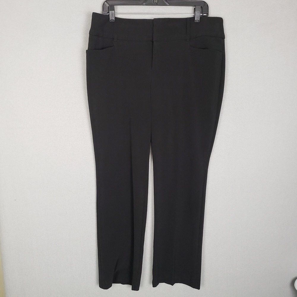 Apt. 9 Bootcut Dress Pants‎ Black Elastic Waist Career Workwear Size 12 Short